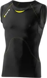 Pánské tričko Skins Bio A400 Mens Black Top Sleeveless kompresní oblečení