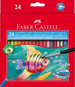 Pastelka Faber-Castell akvarelové pastelky se štětečkem 24ks 