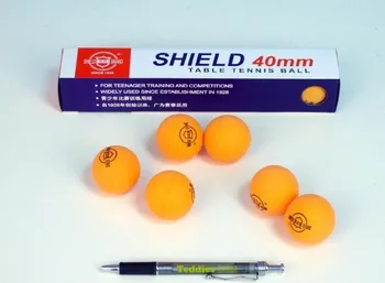 pingpongové míčky Míčky na stolní tenis SHIELD 4cm bezešvé oranžové 6ks 