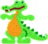 Dětské navlékací korálky Hama Podložka - krokodýl