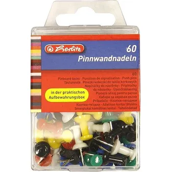 Napínáčky do nástěnky barevné 60ks, Herlitz