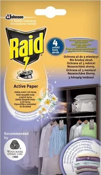 Raid Active Paper proti molům aktivní závěs čerstvé květy 4 ks
