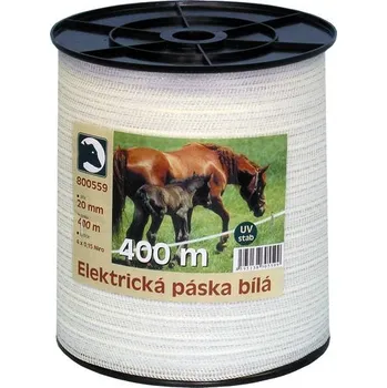 Ohradník Elektrická páska STANDARD bílá 20mm/400m