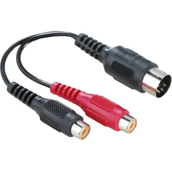 Audio redukce Hama redukce 5pin DIN vidlice na 2 cinch zásuvky