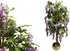 Umělá květina Vistárie strom bílá 180 cm