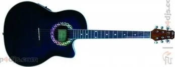 Akustická kytara Dimavery RB-300 Roundback s výkrojem, černá