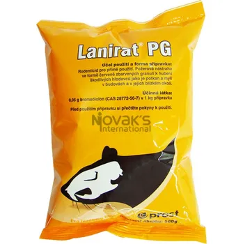 Lanirat Pg 5kg (deratizačních staniček, hubení hlodavců, náhodnému požití, ochranné rukavice, Parafinové bloky) Lanirat Pg 5kg