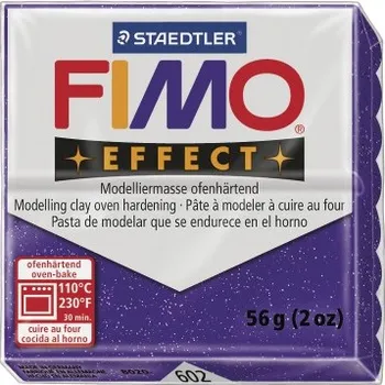 Modelovací hmota Fimo effect 56g - efekt glitr fialová (602)