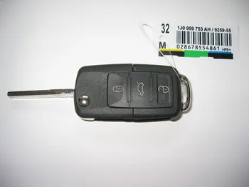 Klíč Škoda, VW, Audi, Seat, 3tl., 434MHz, 1J0 959 753 AH