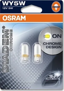 Autožárovka OSRAM 12V WY5W (W2,1x9,5d) 12V diadem chrome (2ks) oranžová Duo-blister