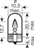Autožárovka OSRAM 12V W3W (W2,1x9,5d) 3W standard (10ks)