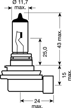 Autožárovka OSRAM 12V H8 35W standard (1ks)