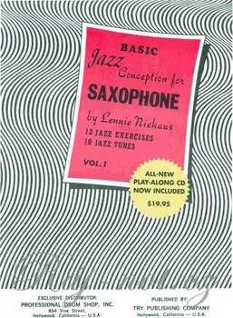 Jazz Conception for Saxophone by Lennie Niehaus 1 (red) + CD for C / Bb / Eb instruments