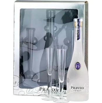 Vodka Vodka Pravda 0,35l + 2x panák