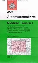 Niedere Tauern I (letní): AV45/1 - 1:50 000 - OEAV
