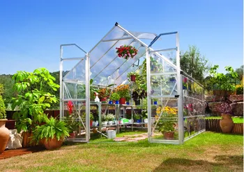 zahradní skleník Palram Balance 2,4 x 3,6 PC 4 mm stříbrný