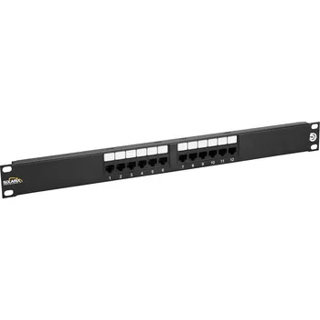 Patch panel Solarix SX12-5E-UTP-BK