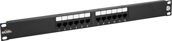 Patch panel Solarix SX12-5E-UTP-BK