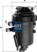 Palivový filtr Palivový filtr, kompletní UFI (55.125.00)