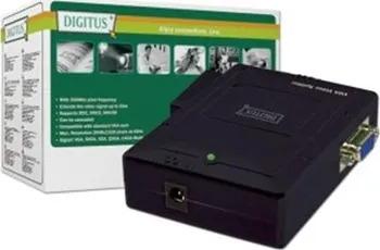 Switch DIGITUS VGA Splitter, 2port, plastic housing, 350 MHz, HDSUB 15/M - 2x HDSUB 15/F Max. Res. 2048x1536p