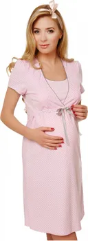 Těhotenské noční prádlo Bavlněná těhotenská noční košile Felicita růžová