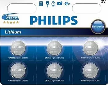 Článková baterie Philips baterie CR2032 - 6ks
