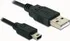 Datový kabel Delock kabel USB 2.0 A-samec > USB mini-B 5-pin samec pravoůhlý, 1 metru