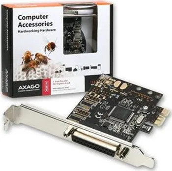 AXAGO PCI-Express adapter 1x paralel port + LP