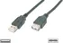 Datový kabel Digitus USB kabel prodlužovací A-A, 2xstíněný 1.8m, černý