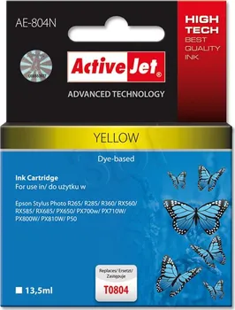 ActiveJet Ink cartridge Eps T0804 R265/R360/RX560 Yellow - 12 ml AE-804
