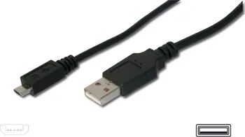 Datový kabel Digitus USB 2.0 kabel A - micro B 1m