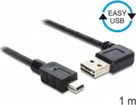 Datový kabel Delock kabel EASY-USB 2.0-A samec pravoúhlý > USB 2.0 mini samec, 1 m