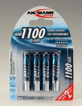 Článková baterie Ansmann akumulátor AAA NiMH 1100 mAh (4 ks)