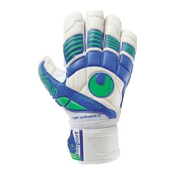Recenze Uhlsport Eliminator Handbett Soft bílé/modré/zelené Brankářské rukavice Recenze Uhlsport Eliminator Handbett Soft bílé/modré/zelené