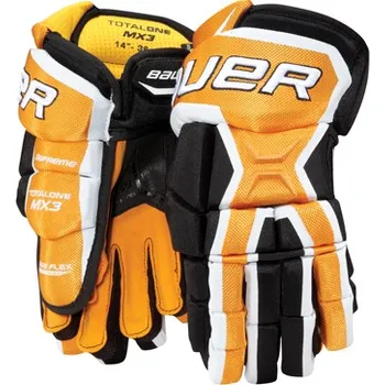 Hokejové rukavice Bauer Supreme Totalone MX3 černé/červené 13"
