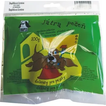 Pamlsek pro psa Mapes sušená játra 100 g