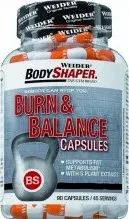 Spalovač tuku Weider Body Shaper Burn and Balance Capsules 90kps