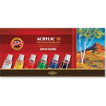 Výtvárné potřeby KOH-I-NOOR Akrylové barvy 10 x 16 ml
