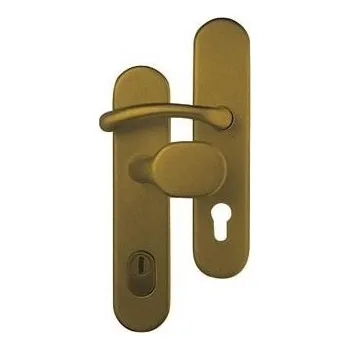 Dveřní kování M&T Sicura TiN-A madlo/klika R 92 mm bezpečnostní kování