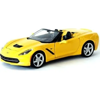 autíčko Maisto Chevrolet Corvette C7 convertible ( 2014 ) žlutá 1 : 24