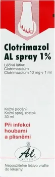 Lék na kožní problémy, vlasy a nehty Clotrimazol AL Spray 1% 30 ml