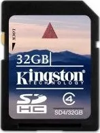 Paměťová karta Kingston 32GB Class 4 SD4/32GB