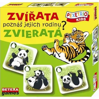 Pexeso PEXETRIO KIDS - Zvířata - Poznáš jejich rodinu?
