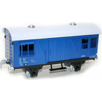 Vláček a vláčkodráha Merkur Služební vůz ČSD modrý