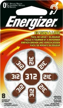 Článková baterie Baterie do naslouchadel ENERGIZER 312 DP 8ks