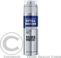 NIVEA for men gel na holení. 200ml Silver protect