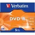 Optické médium Verbatim DVD+R 4,7GB 16x jewel 5 pack