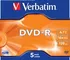 Optické médium Verbatim DVD+R 4,7GB 16x jewel 5 pack