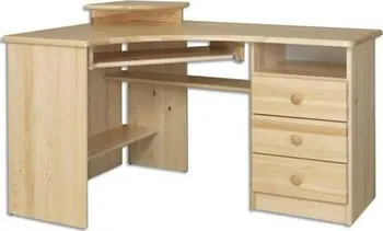 Psací stůl Drewmax BR107 - Dřevěný psací stůl rohový 130 x 90 x 75 cm