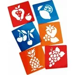 Playbox Šablony 6 ks 145 x 145 mm ovoce